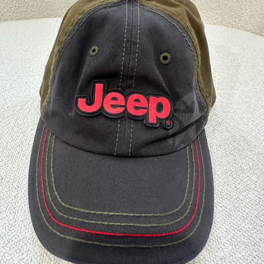 Jeep Olive and Black Cap with Red Detail